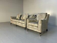 Duresta "Trafalgar" Sofa & Armchair - In Metallic Damask