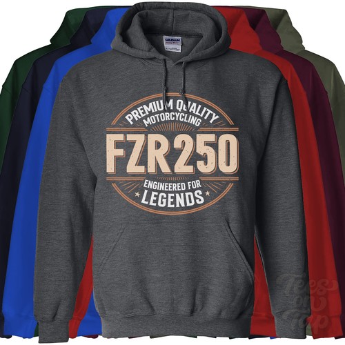 Fzr250 hoodie premium - fzr250,