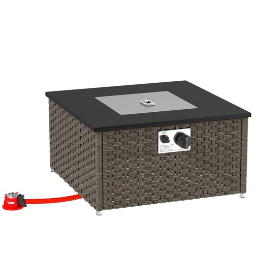 13kw rattan gas fire pit - fire,