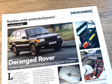 OVERFINCH 570 RANGE ROVER FRAMEABLE ART ORIGINAL CAR MAGAZINE ROAD TEST REVIEW