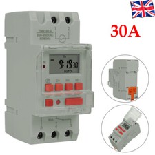 TM919B-2 30A 220V Din Rail Weekly Programmable Digital Timer Relay Switch New