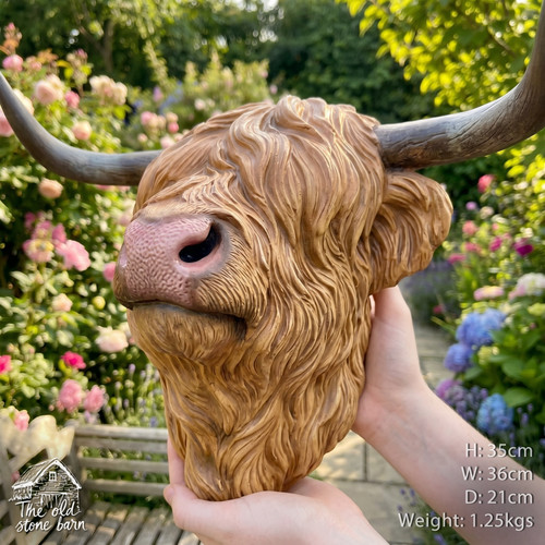 Highland cow head wall - head,