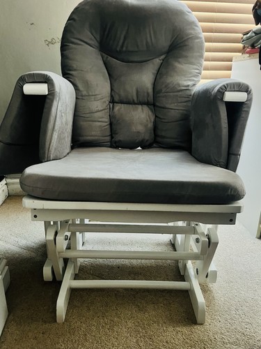 Grey reclining glider - reclining,
