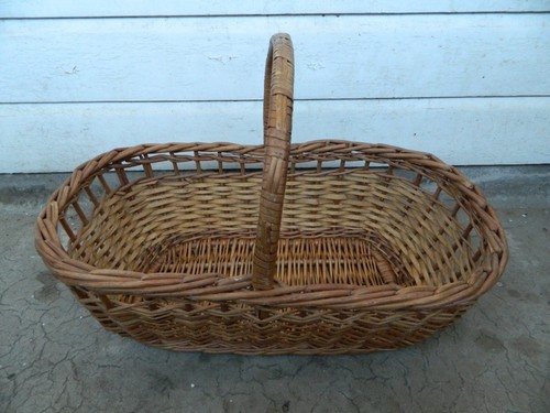 Vintage wicker basket good - wicker, basket.good