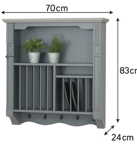 Grey wall mounted - grey,