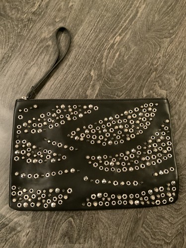 Black zara clutch bag - black,