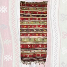 Vintage Striped Turkish Kilim