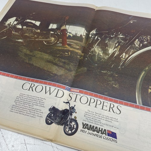 Retro motorbike newspaper 1976 - motorbike,