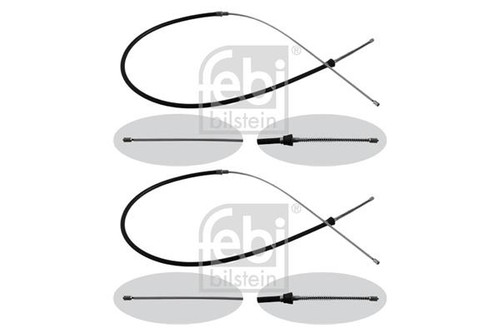 Pair handbrake cable rear - 2x,