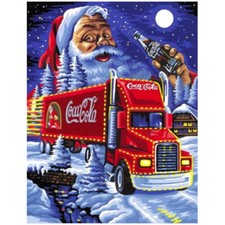 5D Full Drill Diamond Painting Santa Truck Cross Stitch Art DIY Kit Home Decor