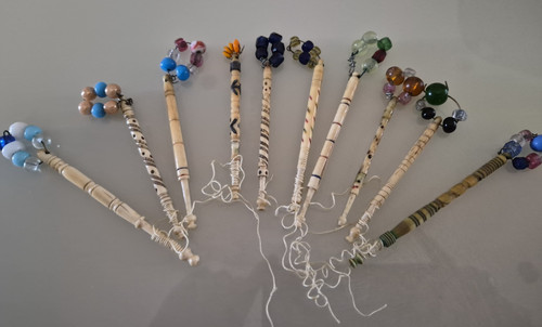 Antique bone lace bobbins - antique,