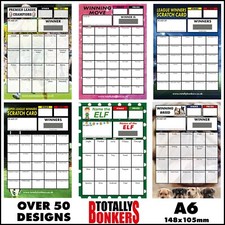 A6 FUNDRAISING SCRATCH CARDS - FOOTBALL - DANCE - RUGBY - DOG - PACKS OF 10