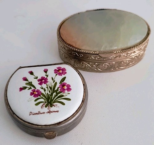 Vintage pill boxes includes 2 - boxes,