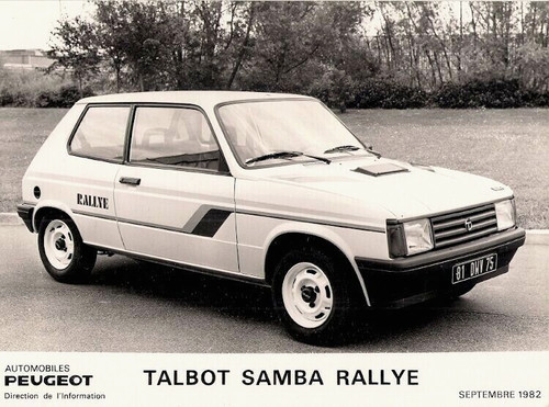Talbot samba rallye 1982 1983 - samba, 1982-1983