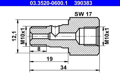 Allen screw 3520 0600 - 03.3520-0600.1, ate