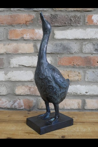 Large goose ornament resin - goose,