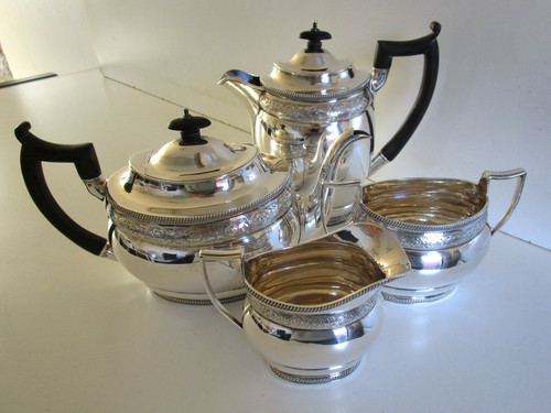 Antique silver plated piece - silver, 4