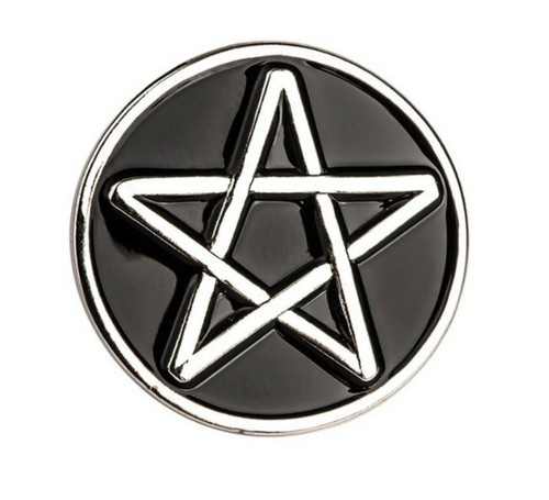 Pentagram star badge pin - pentagram,
