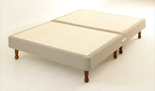 Low shallow fabric divan - shallow,