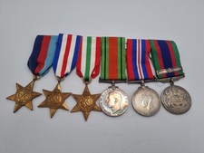 6x WW2 British Medals Inc. War, Defence, Stars & Canadian Volunteer Service