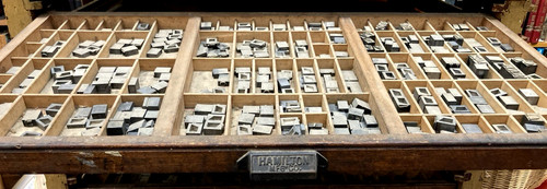 Antique wooden letterpress - wooden,