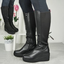 Wedge Boots Shoes Womens Sock