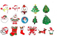 Christmas Embroidered Iron On Sew On Applique Sequins Patches Badges Motifs