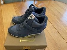 Ash Bibi High Top Wedge Trainers Navy Blue Size 7 (EU41) BNIB