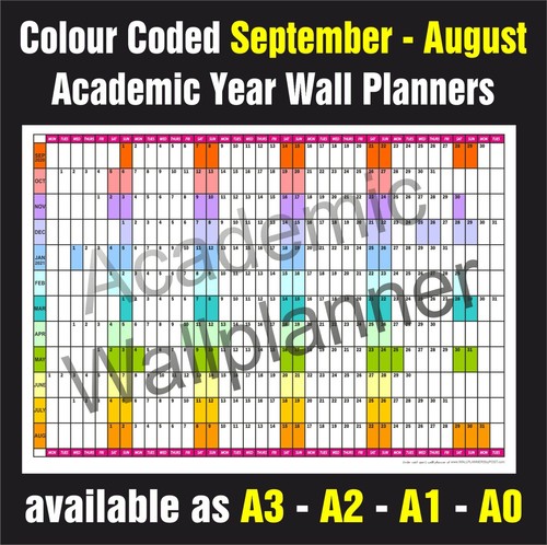 Academic year wall planner - academic,