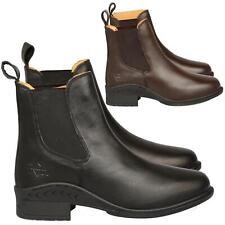 Horse Riding Boots Ladies Jodhpur Leather Pull On Classic Paddock Chelsea Shoes