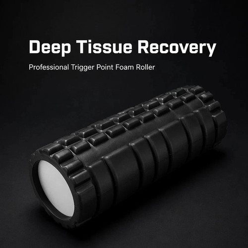 Fitness foam roller - foam, black