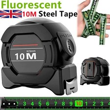 10 Metric Fluorescent Steel Tape Measure precision Tape Measure Measuring 10M UK