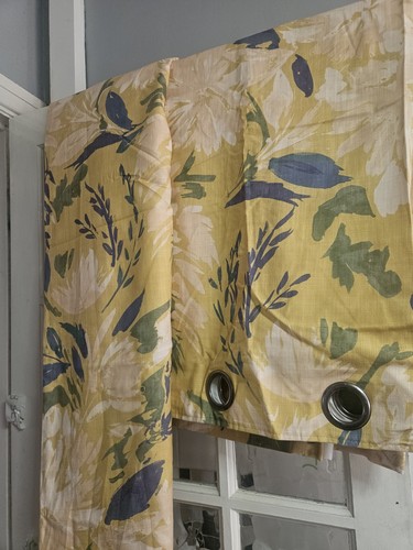 Ochre watercolour floral - m&s,