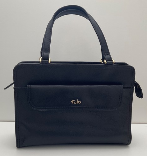 Tula black saffiano - black, leather