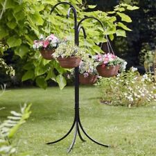 Bird Feeder Stand Hanging Basket Feeding Station Garden Hook Outdoor Decoration