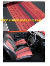 VW GOLF MK1 GTI - FABRIC SEATS INTERIOR SEAT CLOTH FABRIC MATERIAL RED BLACK