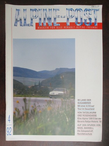 Alpine post 1992 magazine - 4/1992,
