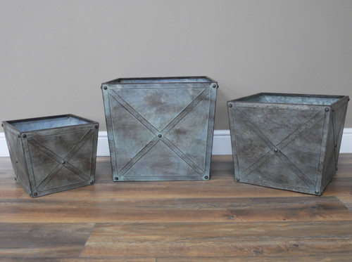 Set galvanised metal zinc - of, 3