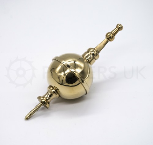 Brass ball spire clock - brass, &