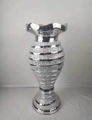 Mirrored floor vase silver - floor,