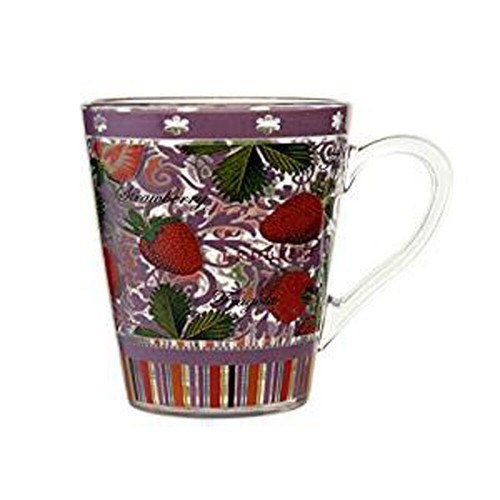 Strawberry design glass mug - strawberry,