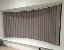 CURVED VERTICAL BLIND TRACK RAIL HEADRAIL BOW WINDOW  *FREE CHILD SAFETY DEVICE*