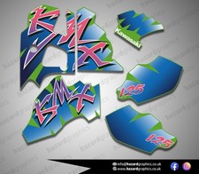 KAWASAKI KMX 125 Reproduction Graphics Sticker Decal Kit (1992) Single Shroud