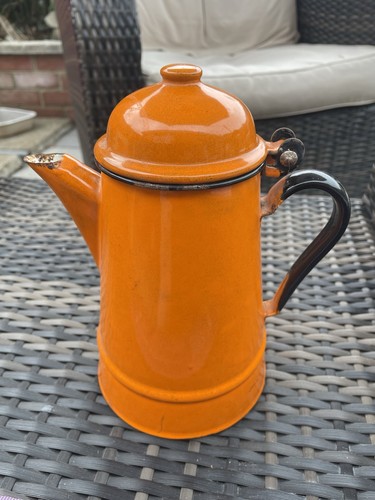 Vintage polish enamel kettle - vintage,