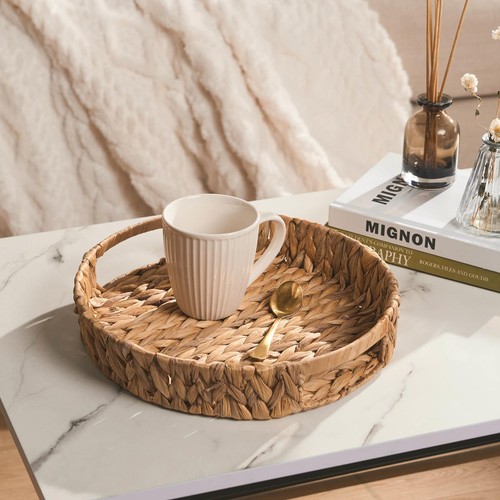 Round serving tray home - serving,