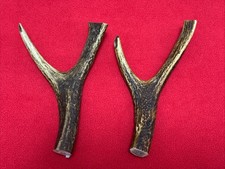 2 PIECES OF SIKA DEER ANTLERS, Y SHAPED FOR SLINGSHOT, WALKING STICKS ARTS (127)