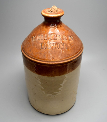 Antique flagon coates co - w.coates,