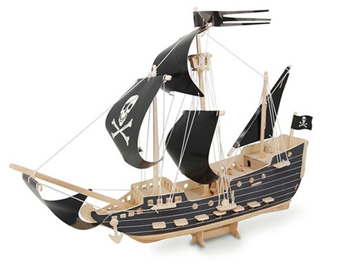 Quay pirate ship - ship, wooden