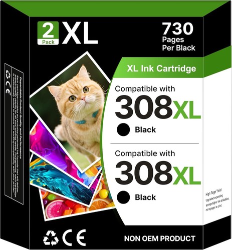 Black 308e 308xl compatible - black,