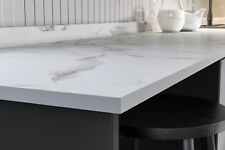 Carrara Marble Square Edge Laminate Kitchen Worktops